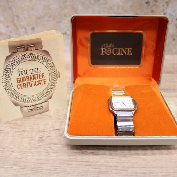 Vintage Jules Racine Watch Womens Silver Tone Stainless Steel Swiss Made 60's - Picture 12 of 12